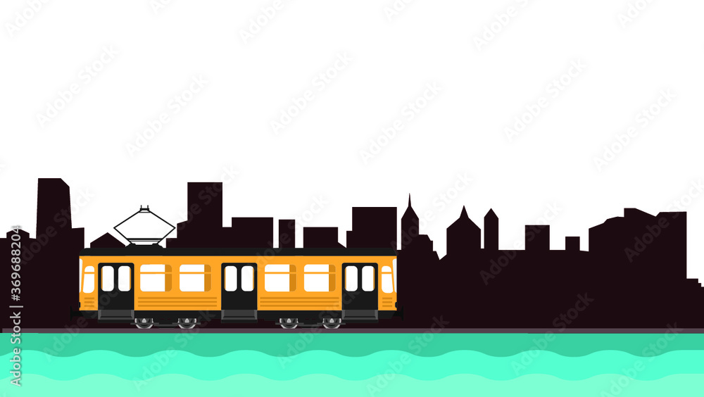 Obraz premium Yellow tram