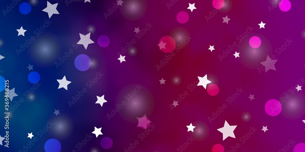 Light Blue, Red vector background with circles, stars. Abstract illustration with colorful shapes of circles, stars. Texture for window blinds, curtains. Light Blue, Red vector background with circles, stars. Abstract illustration with colorful shapes of circles, stars. Texture for window blinds, curtains.