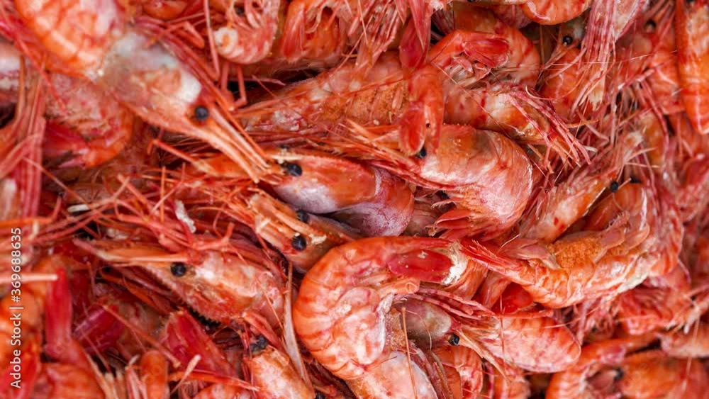 Natural background with red cooked prawns. Natural background with red cooked prawns.