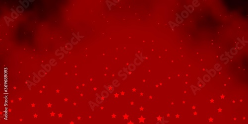 Dark Red vector texture with beautiful stars. Colorful illustration in abstract style with gradient stars. Pattern for new year ad, booklets.