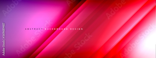 Motion concept neon shiny lines on liquid color gradients abstract backgrounds. Dynamic shadows and lights templates for text