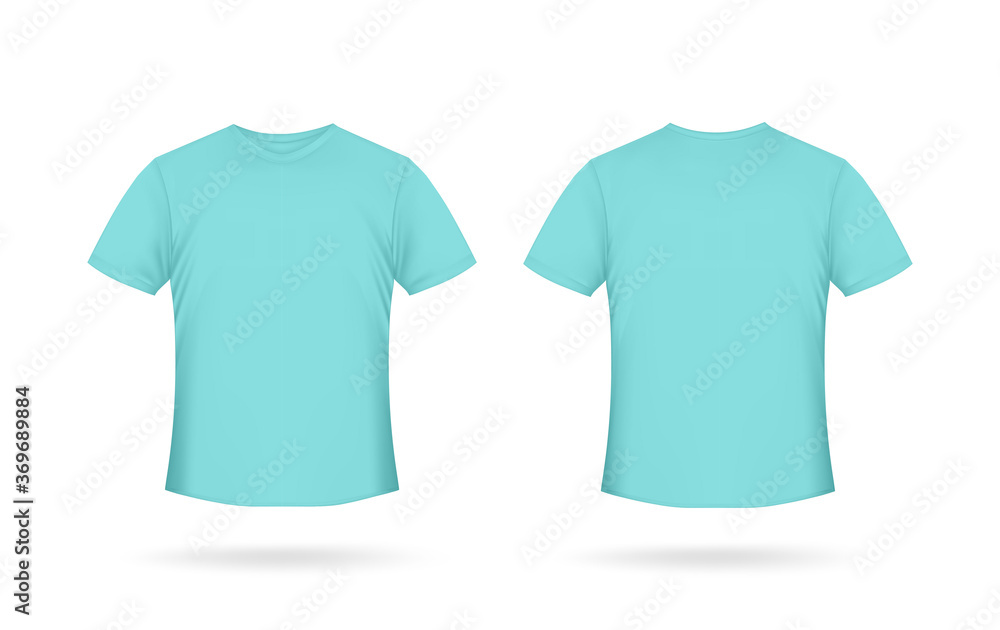 Naklejka premium front and back tshirt mockup, vector