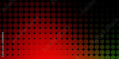 Dark Multicolor vector background with spots. Illustration with set of shining colorful abstract spheres. Design for your commercials.