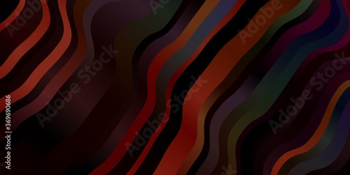 Dark Multicolor vector texture with wry lines. Brand new colorful illustration with bent lines. Best design for your posters, banners.