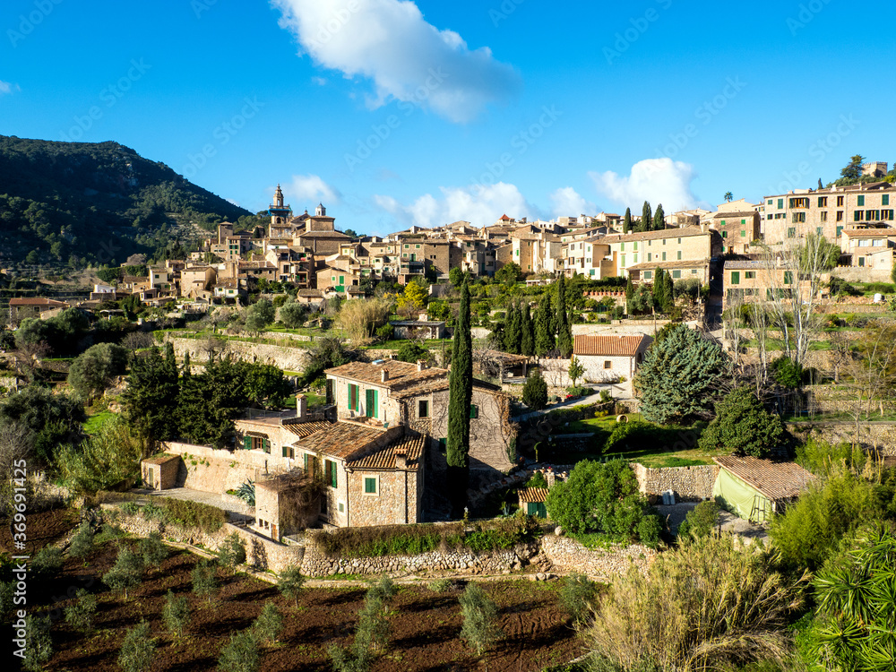 panoramic view of the village of provence valldemossa