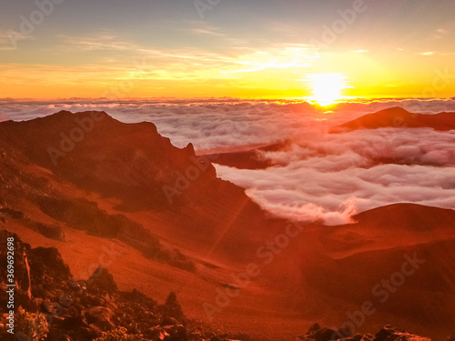 Sunrise in the Hawaiian Islands.