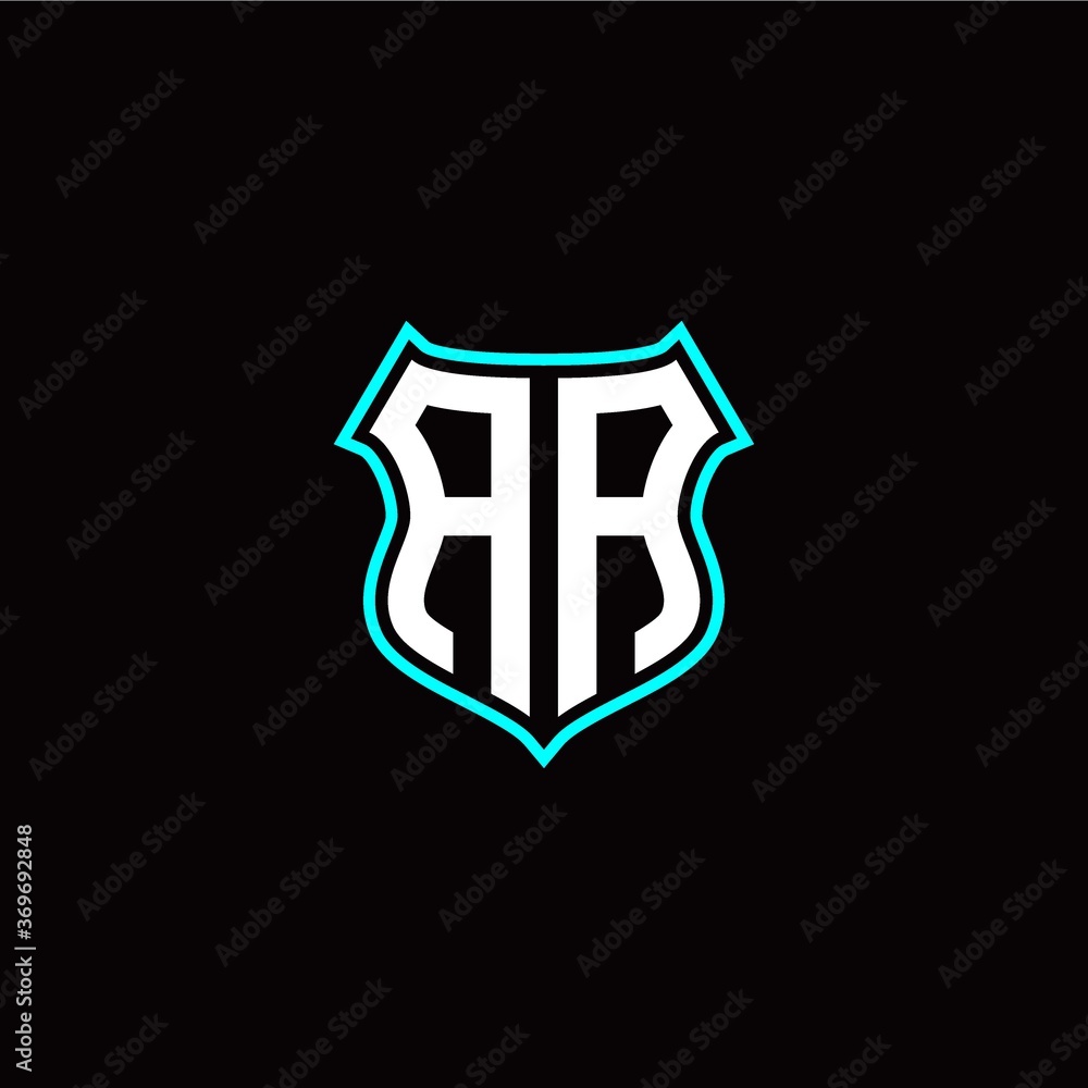 A A initials monogram logo shield designs modern
