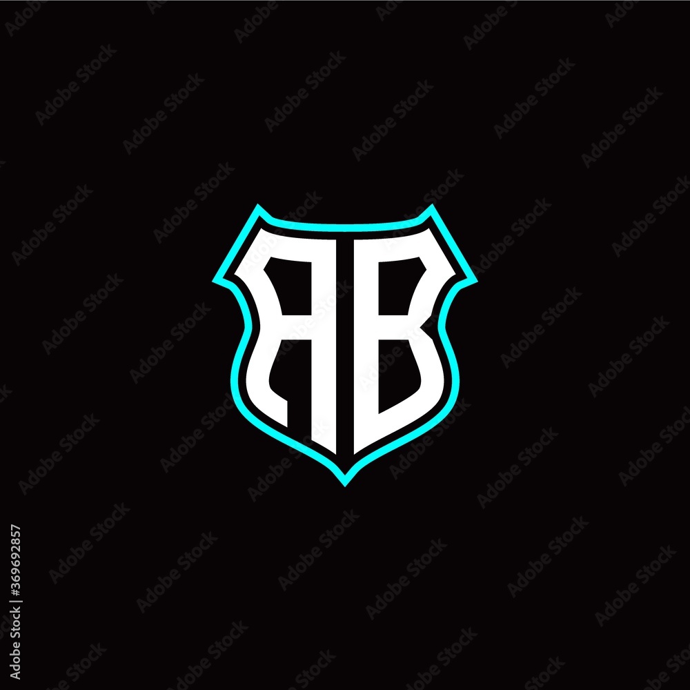 A B initials monogram logo shield designs modern A B initials monogram logo shield designs modern
