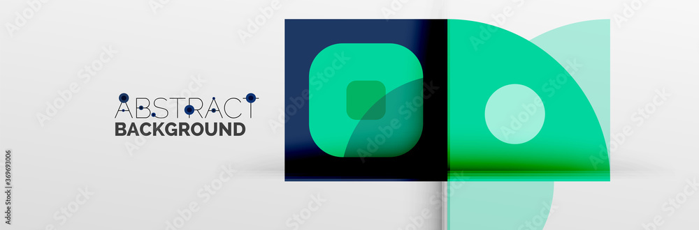 Bright color circles, abstract round shapes and triangles composition with shadow effects. Vector modern geometric design template Bright color circles, abstract round shapes and triangles composition with shadow effects. Vector modern geometric design template