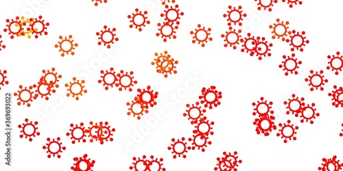 Light orange vector template with flu signs.