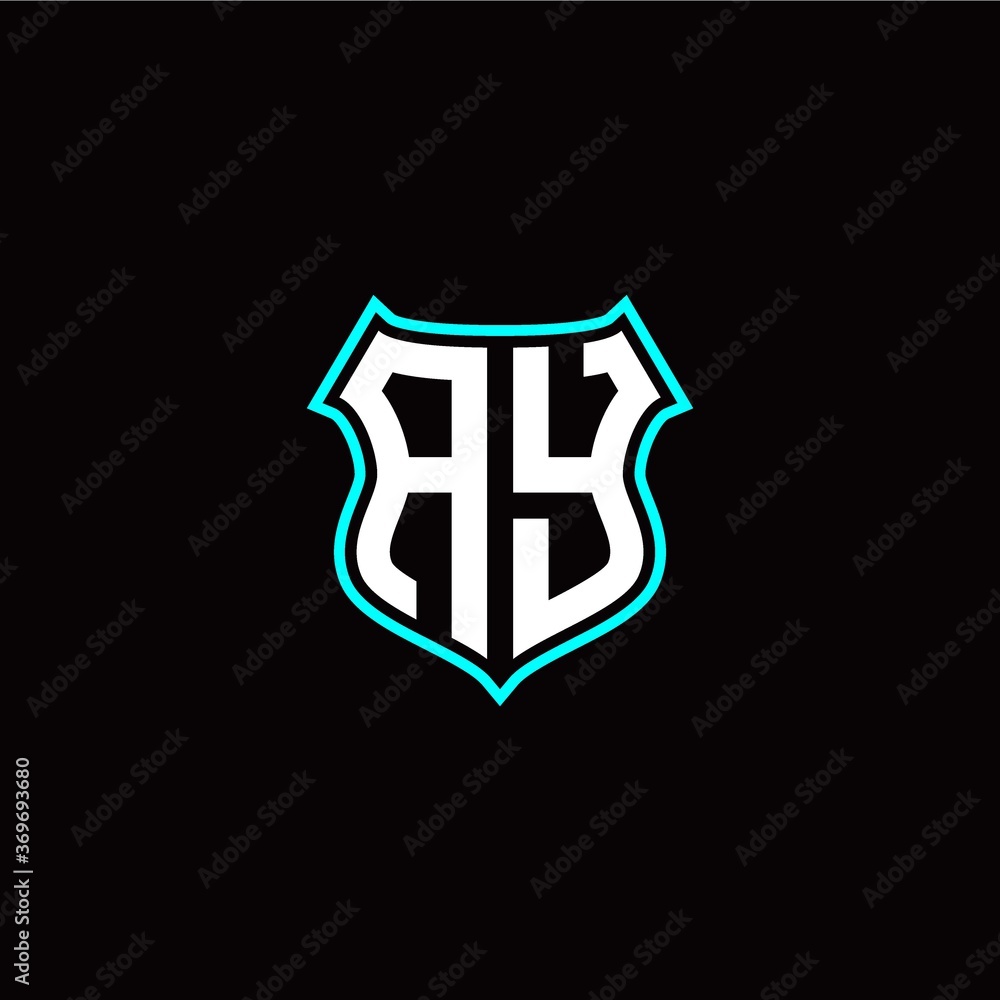 A Y initials monogram logo shield designs modern A Y initials monogram logo shield designs modern