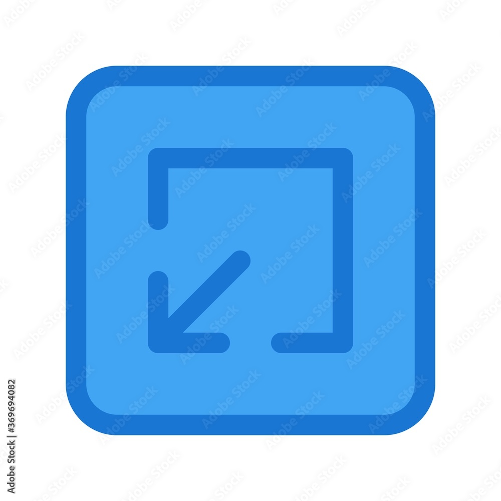 Minimize screen vector icon isolated on white background. Minimize screen vector icon isolated on white background.