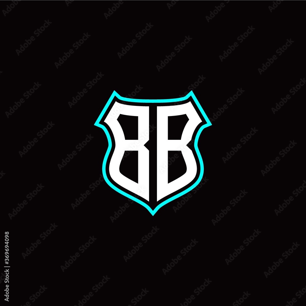 B B initials monogram logo shield designs modern B B initials monogram logo shield designs modern