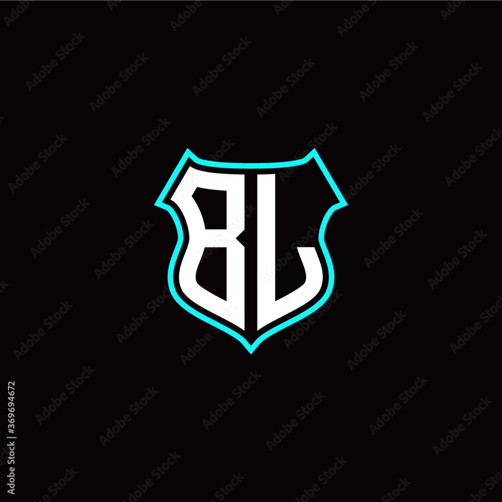 B L initials monogram logo shield designs modern B L initials monogram logo shield designs modern