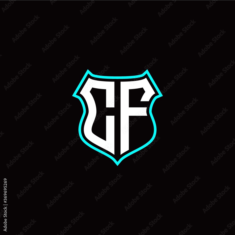C F initials monogram logo shield designs modern C F initials monogram logo shield designs modern