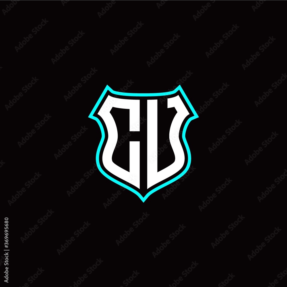 C U initials monogram logo shield designs modern C U initials monogram logo shield designs modern