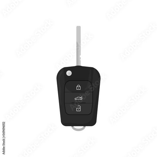Modern key for car. Alarm remote control. Auto lock security key vector illustration. Realistic automobile keys.