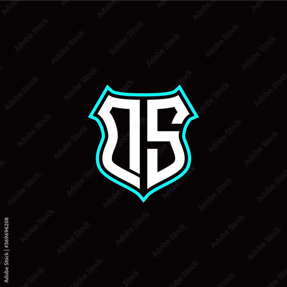 D S initials monogram logo shield designs modern