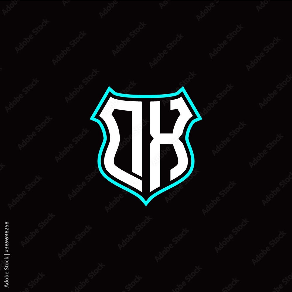 D X initials monogram logo shield designs modern D X initials monogram logo shield designs modern