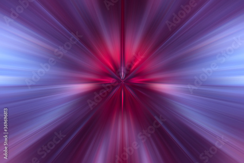 Bright rays of different colors shine from the center 