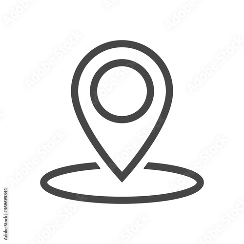 Pin point, location icon isolated on white background. Vector illustration. Free Download Pin point, location icon isolated on white background. Vector illustration. - GFXLoad