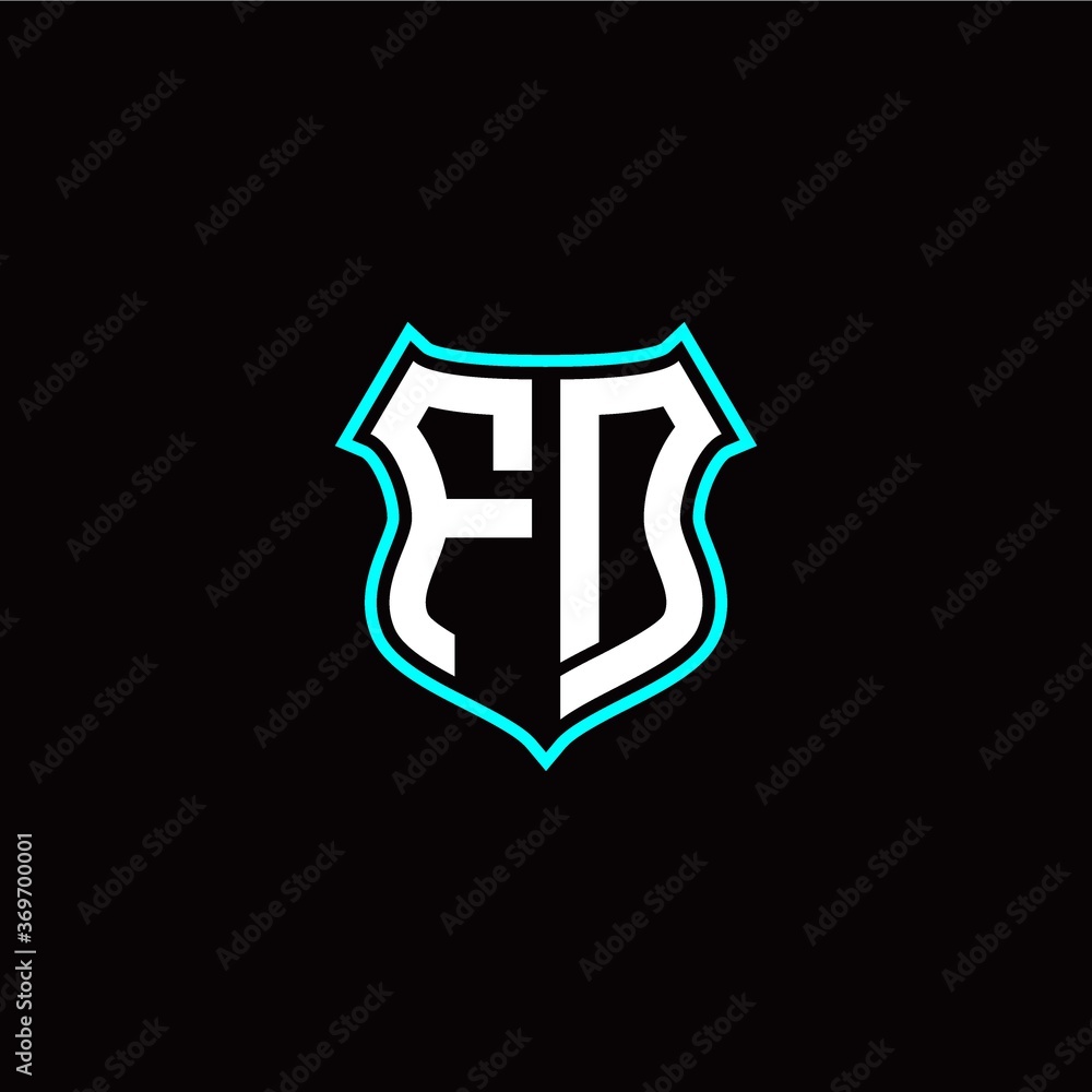 F D initials monogram logo shield designs modern F D initials monogram logo shield designs modern