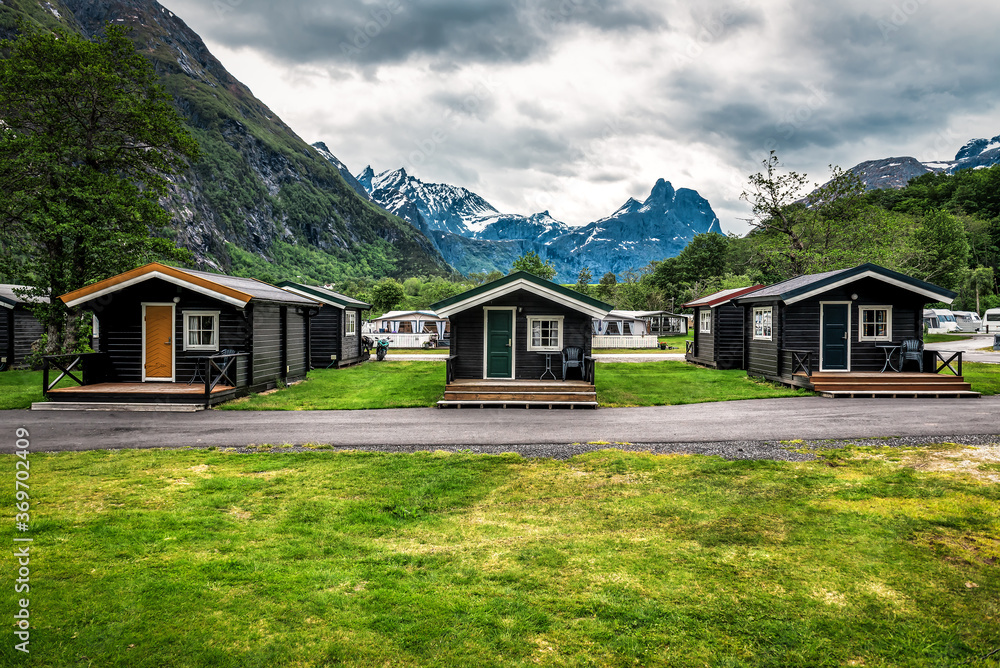 abandoned wooden cabins in campsite abandoned wooden cabins in campsite