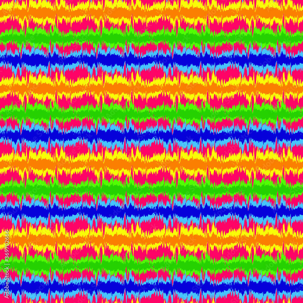 Abstract multicolored lines background in african style, seamless pattern, vector
