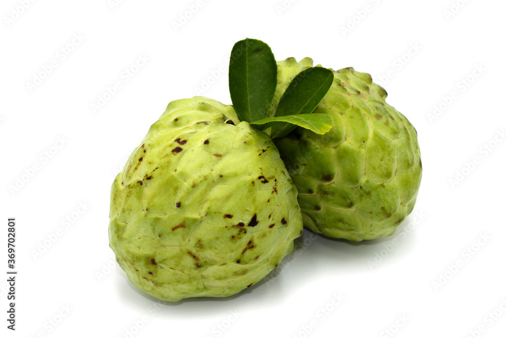 Fototapeta premium Fresh Sugar Apple or Australia Custard apple with isolated on white background.