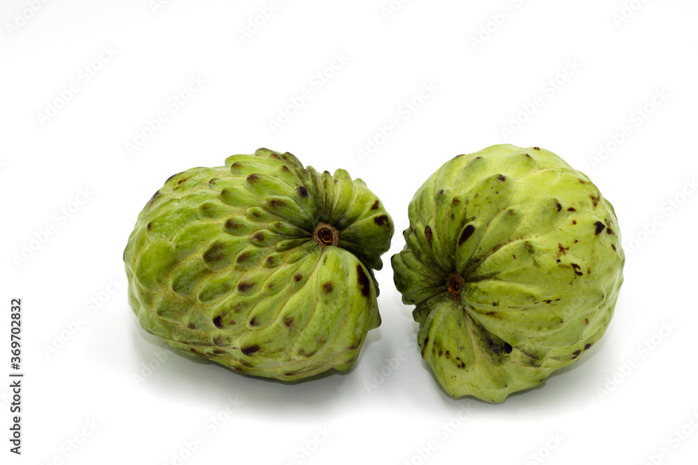 Fresh Sugar Apple or Australia Custard apple with isolated on white background. Fresh Sugar Apple or Australia Custard apple with isolated on white background.