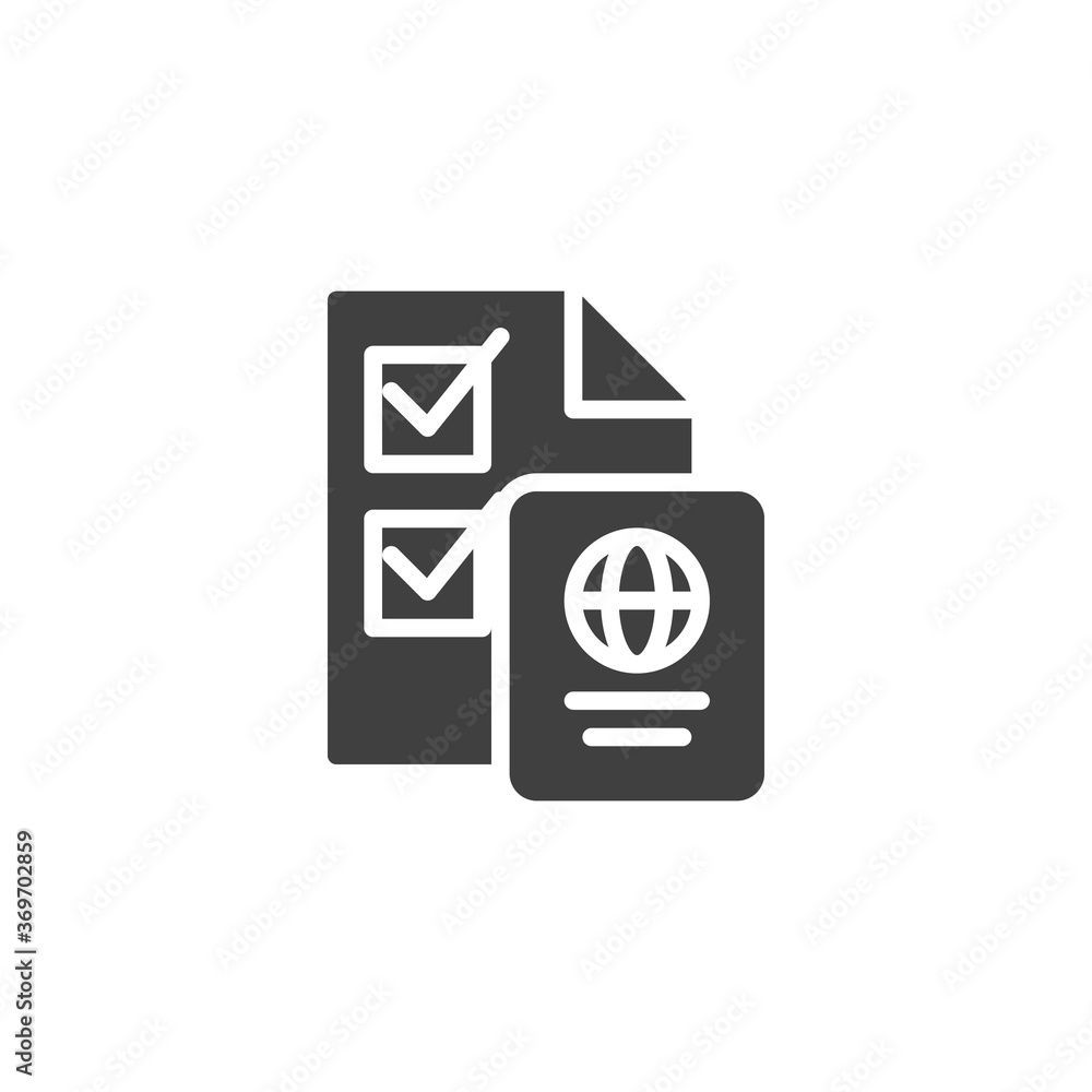 Voting Rights vector icon. filled flat sign for mobile concept and web design. Election vote and passport glyph icon. Symbol, logo illustration. Vector graphics Voting Rights vector icon. filled flat sign for mobile concept and web design. Election vote and passport glyph icon. Symbol, logo illustration. Vector graphics
