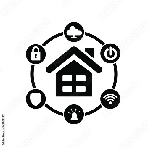 Smart house vector icon. home illustration sign. utilities symbol.