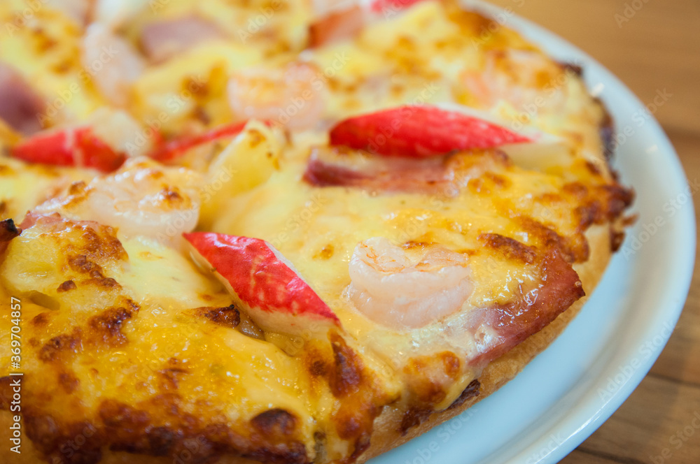 Pizza with seafood Pizza with seafood