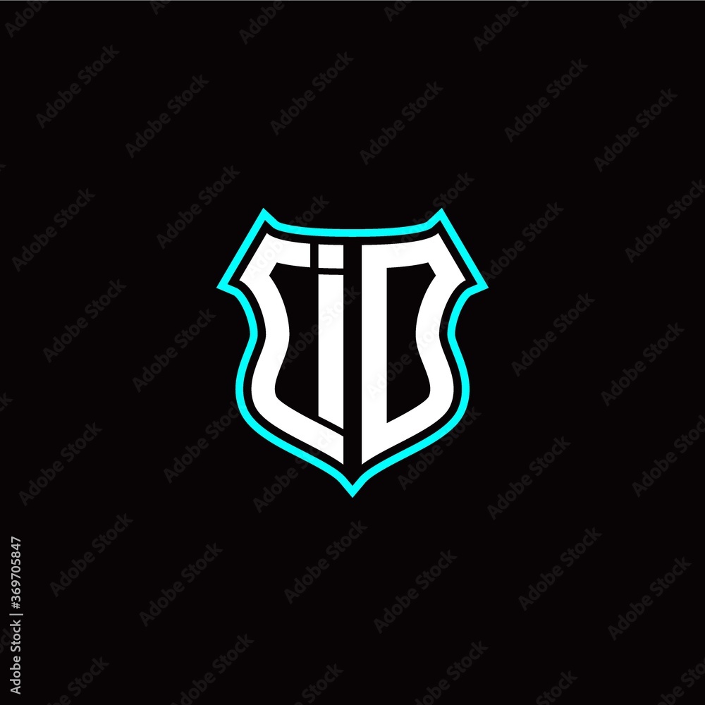 I O initials monogram logo shield designs modern