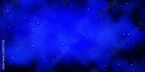 Dark BLUE vector pattern with abstract stars. Decorative illustration with stars on abstract template. Pattern for wrapping gifts. © Guskova