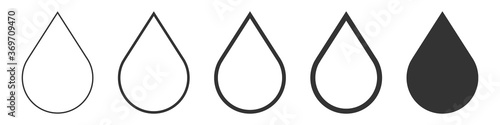 Set drop icon vector illustration isolated on white background photo
