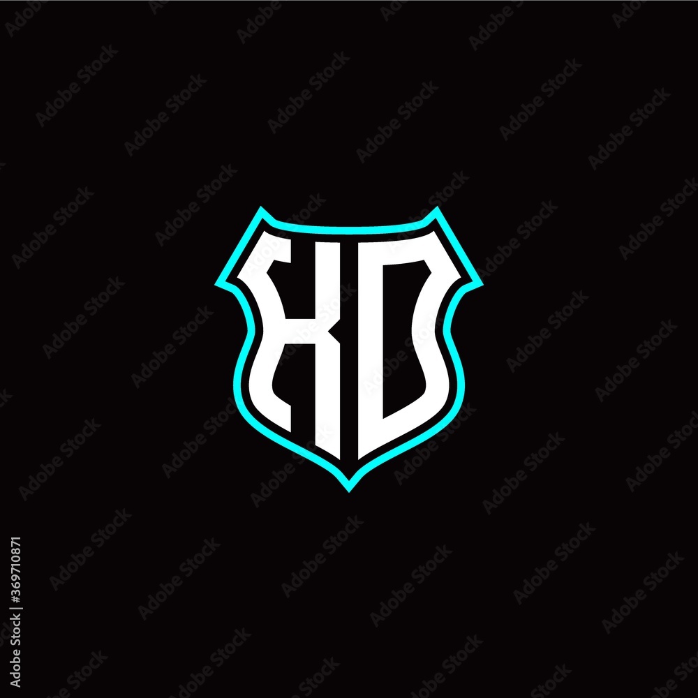 K O initials monogram logo shield designs modern