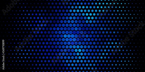 Dark BLUE vector background with circles. Abstract colorful disks on simple gradient background. Design for posters, banners.