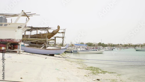 Boatyard in Muharraq, Bahrian photo