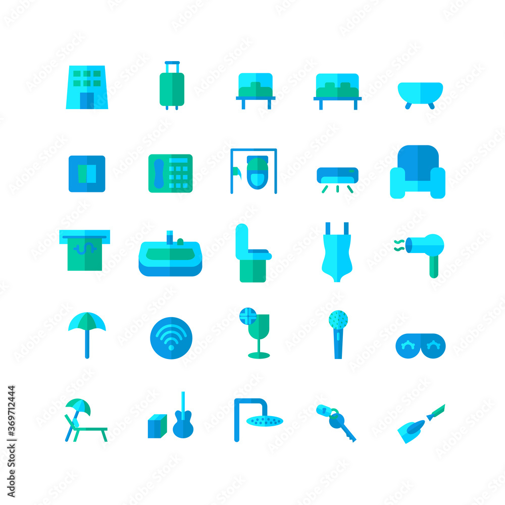 Hotel icon set vector flat for website, mobile app, presentation, social media. Suitable for user interface and user experience. Hotel icon set vector flat for website, mobile app, presentation, social media. Suitable for user interface and user experience.