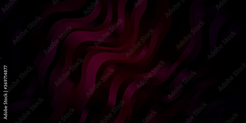 Dark Pink vector template with curves. Bright illustration with gradient circular arcs. Pattern for ads, commercials.
