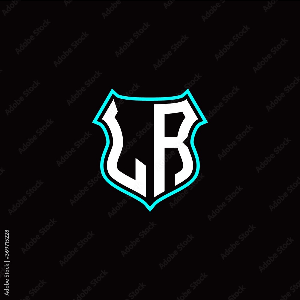 L R initials monogram logo shield designs modern