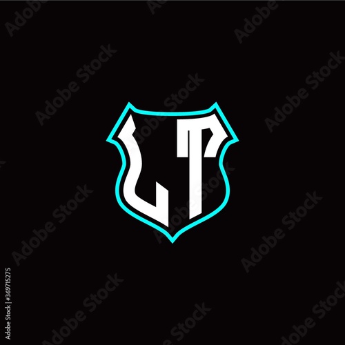 Free Download L T initials monogram logo shield designs modern - GFXLoad