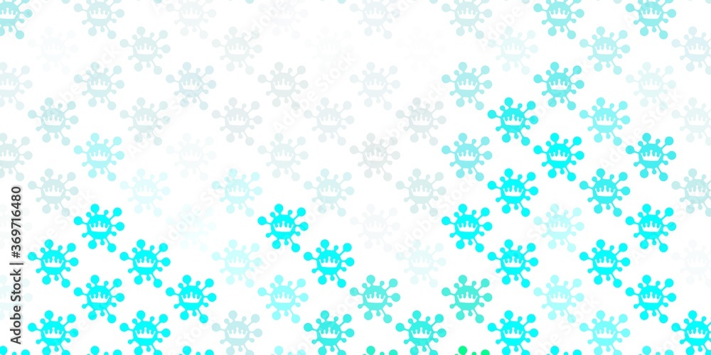 Light blue, green vector texture with disease symbols. Light blue, green vector texture with disease symbols.