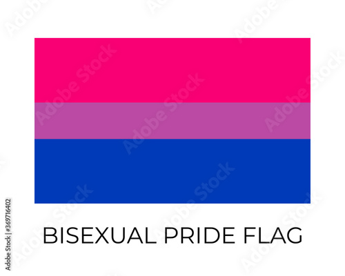 Bisexual Pride Flag. Symbol of LGBT community. Vector flag sexual identity. Easy to edit template for banners, signs, logo design, etc