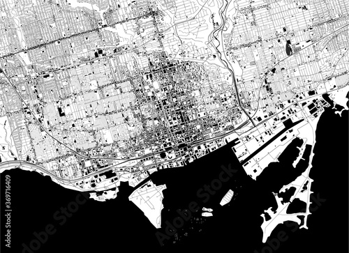 map of the city of Toronto, Canada