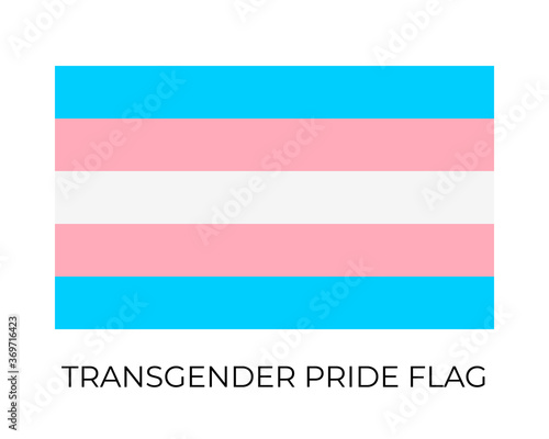 Transgender Pride Flag. Symbol of LGBT community. Vector flag sexual identity. Easy to edit template for banners, signs, logo design, etc