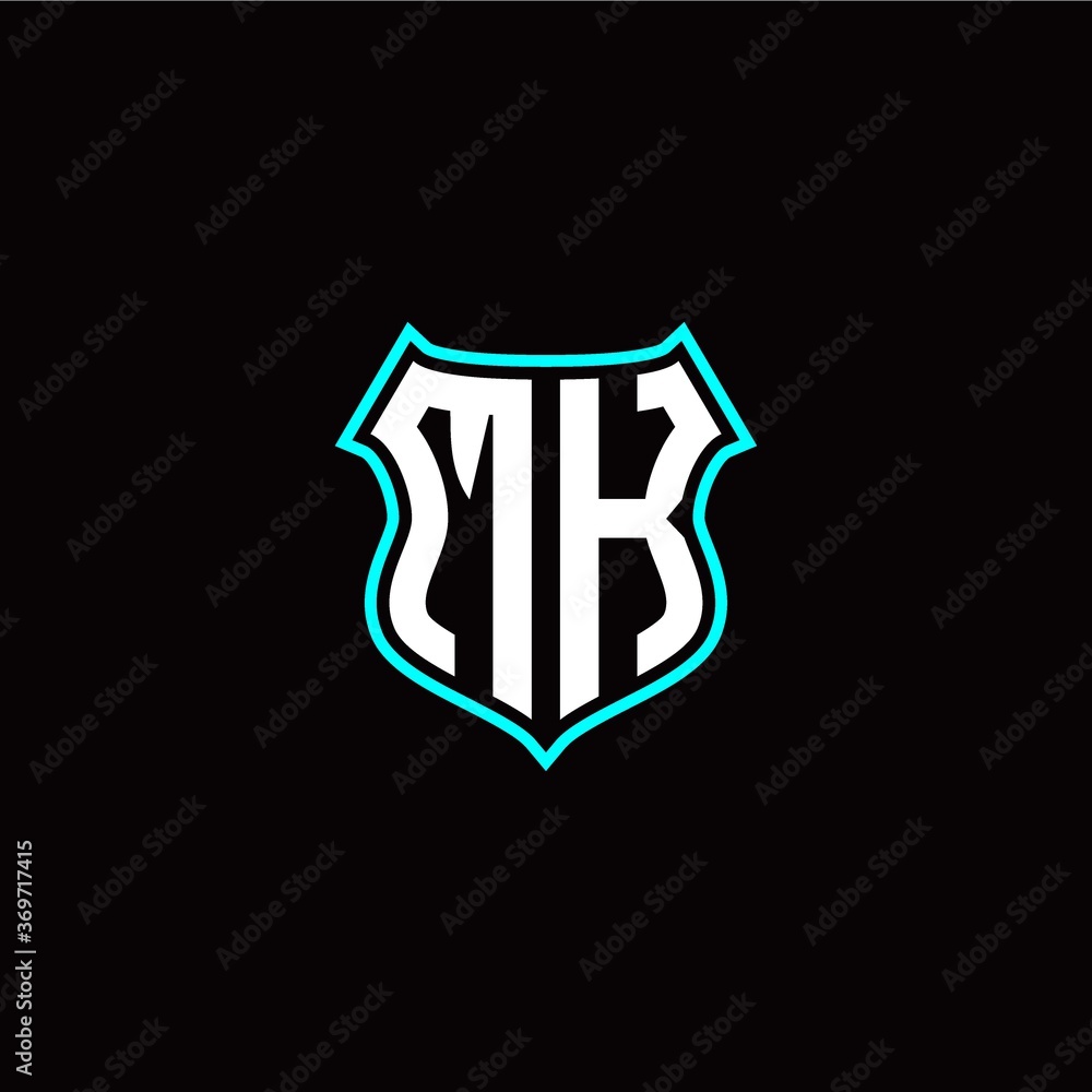 M K initials monogram logo shield designs modern M K initials monogram logo shield designs modern