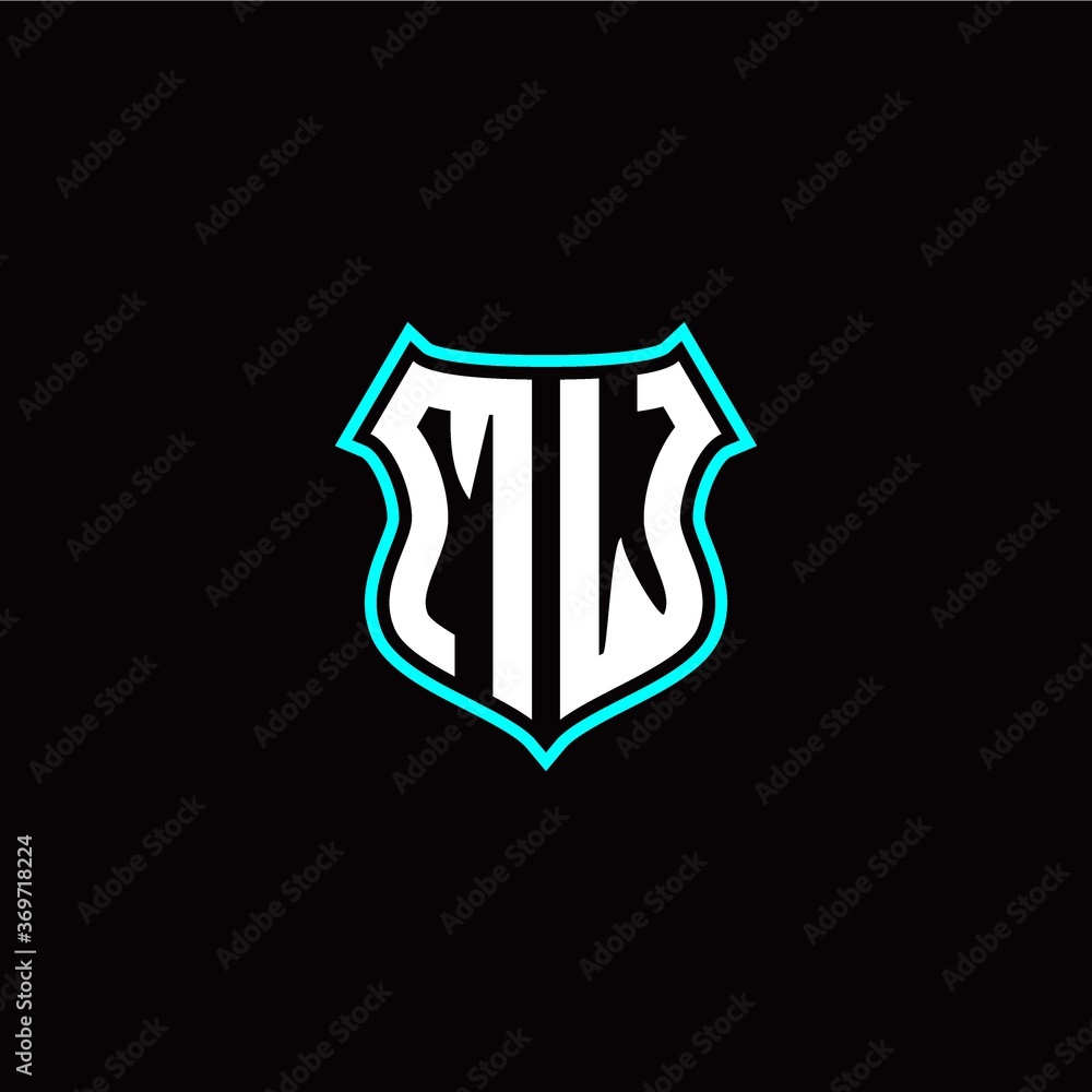 M W initials monogram logo shield designs modern M W initials monogram logo shield designs modern