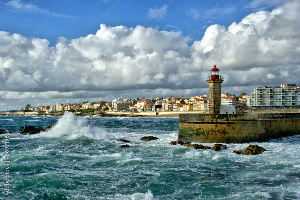 Felgueiras Lighthouse in Porto, Portugal